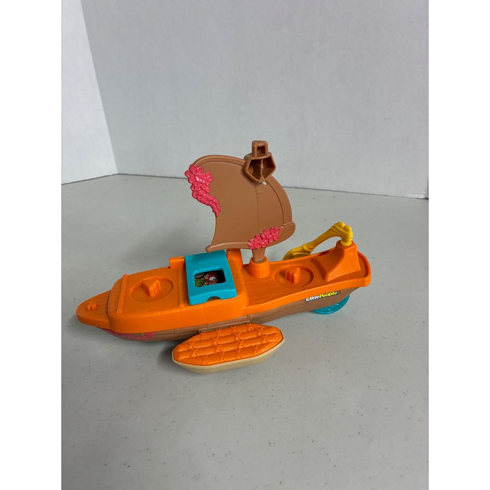 Fisher Price Little People Moana Ocean Voyage Canoe Boat Toy HNR27 Disney Orange